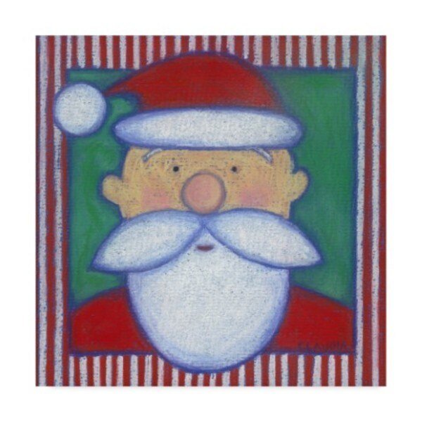 Claudia Interrante 'Santa On Green 1' Canvas Art, 14x14, Trademark Fine Art, Mfr#: ALI41622-C1414GG